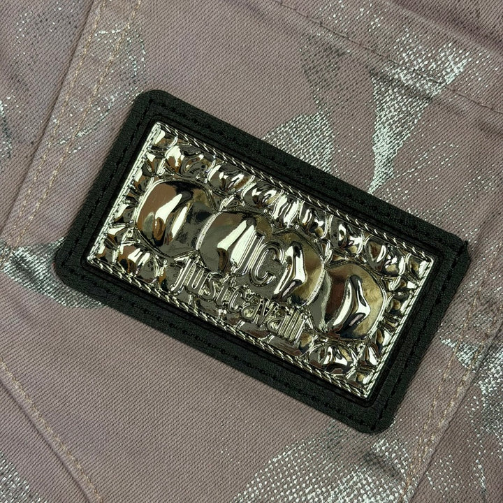 NWT- Just Cavalli Italy Ladies Lavender/Silver Jeans - Size 26"