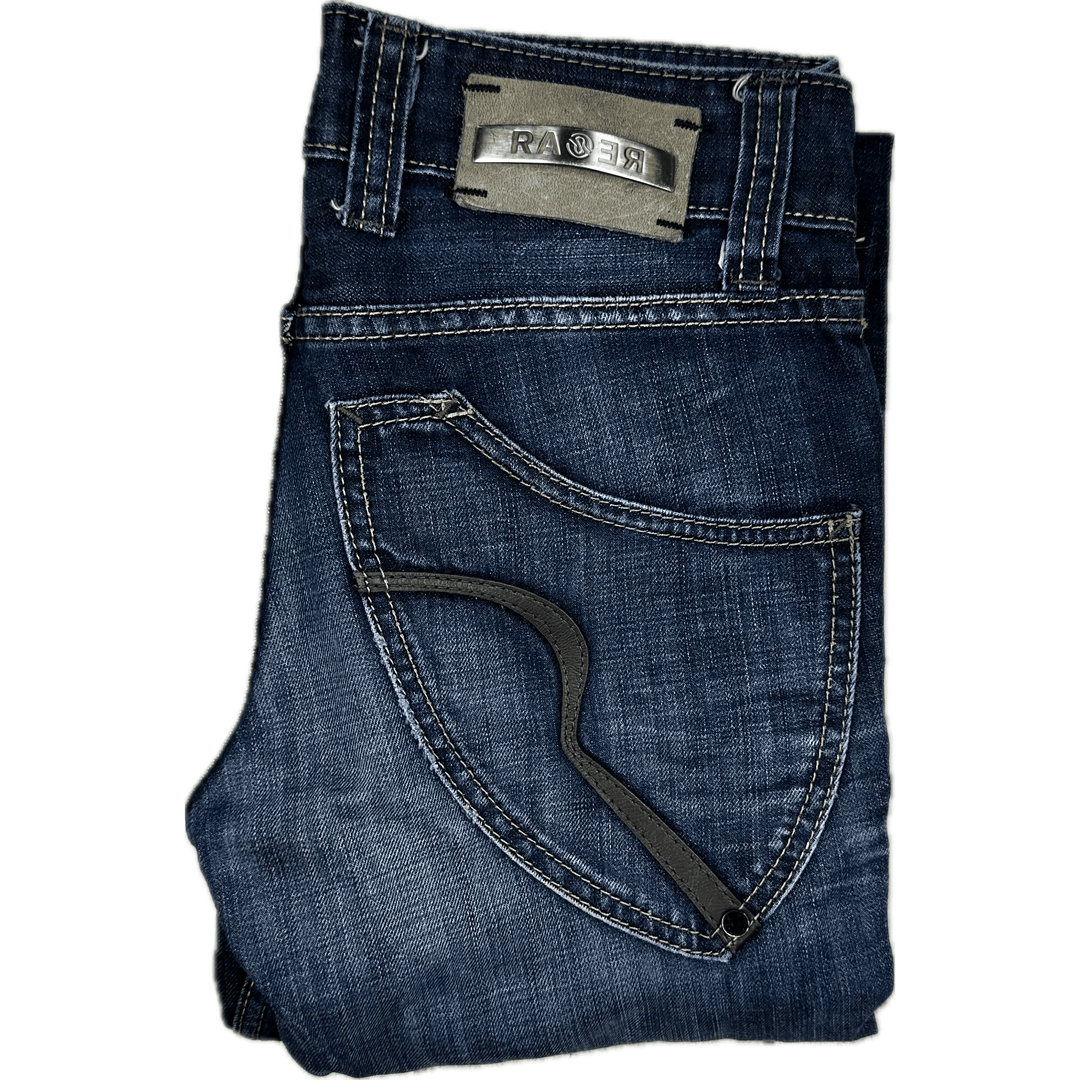 RA-RE Rag Recycle Mens Italian 'Kim' Straight Jeans - Size 28 - Jean Pool