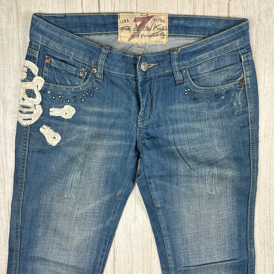 7 for all Mankind 'Skull' Low Rise Slim Straight Jeans Size- 27