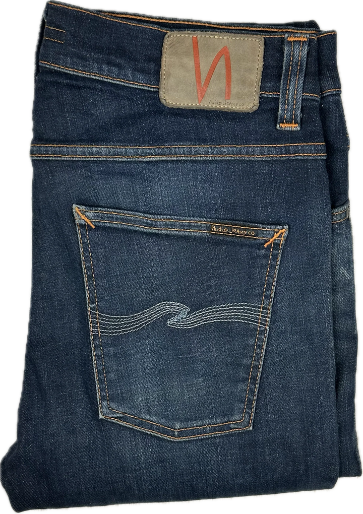 Nudie 'Lean Dean' Endorsed Indigo Organic Cotton Jeans- Size 32/32