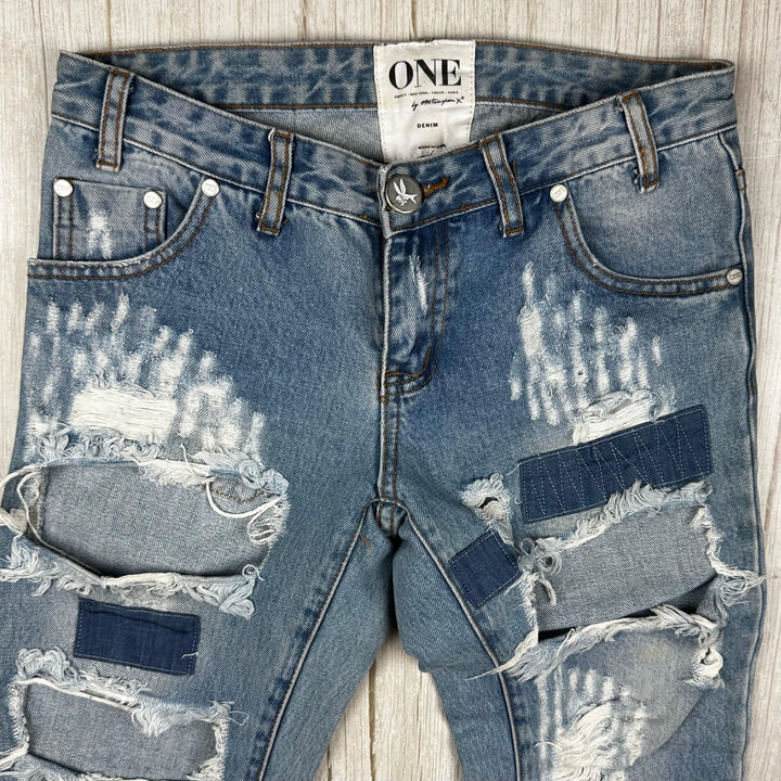 One Teaspoon "Trashed Free Birds" Low Waist Jeans  - Size 25"