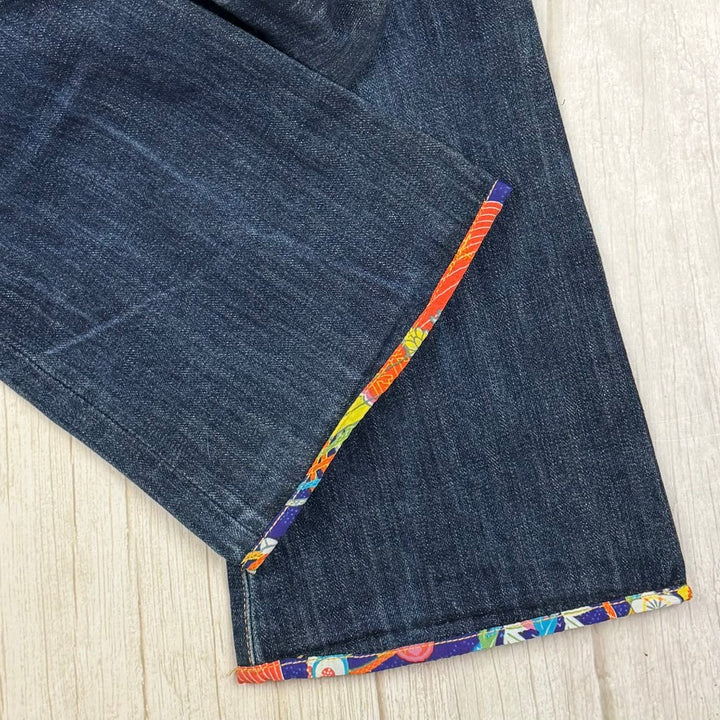 Evisu Japan Ladies Logo Pocket Lo Rise Bootflare Jeans - Size 29