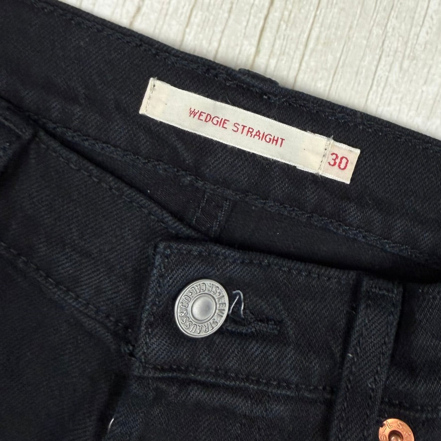 Levis Ladies ‘Wedgie Straight’ Black Jeans - Size 30