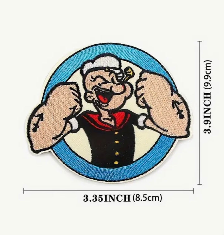Popeye the Sailor Man-  Embroidered Iron On Patch