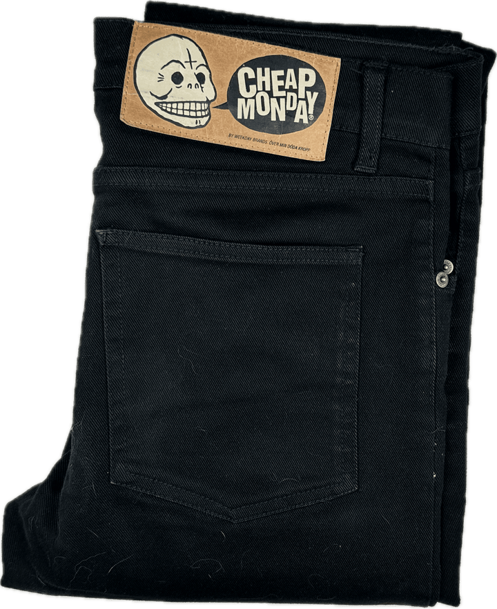 Cheap Monday 'Tight 5643 Od Black' Jeans - Size 33 - Jean Pool