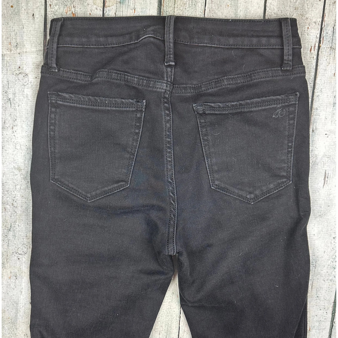 Sam Edelman 'The Stiletto Crop Boot' Black Denim Jeans - Size 25 - Jean Pool