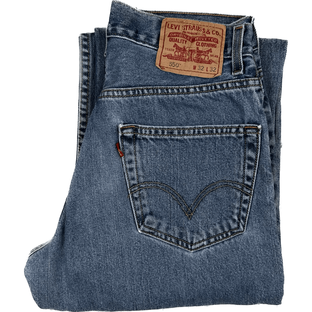 Levis 550's Relaxed Fit Y2K Jeans -Size 32 - Jean Pool