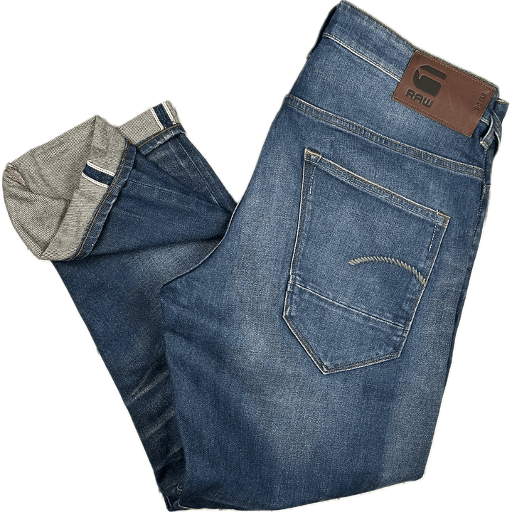 G Star Mens Japanese Selvedge 3D Relaxed Tapered Jeans -Size 32/32 - Jean Pool