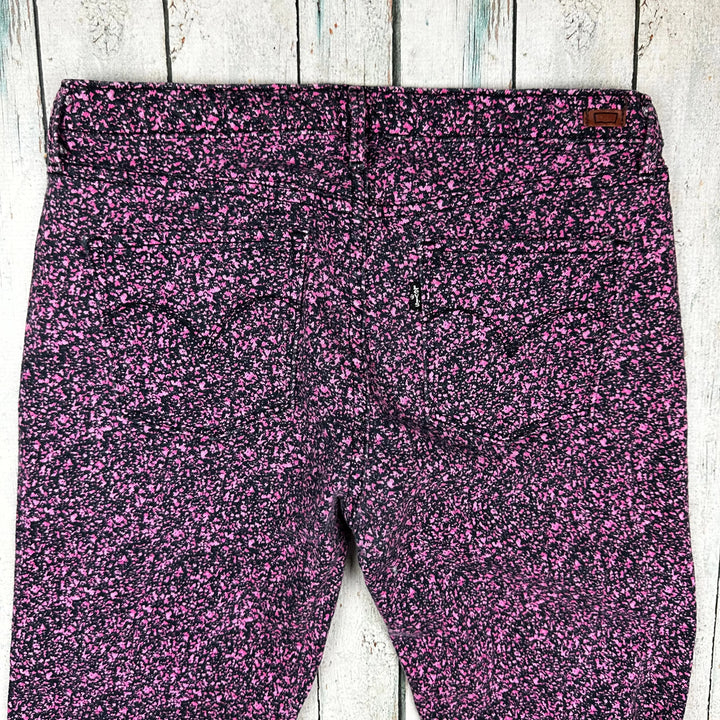 Levis Pink Speckled Skinny Jeans -Size 28/31 - Jean Pool