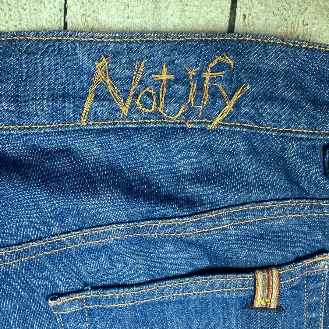 Notify Italian Made Ladies 'Absinthe' Cuffed Denim Shorts - Size 26 - Jean Pool