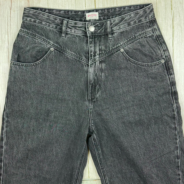 Gorman Tapered Mom Fit Charcoal Ladies Jeans - Size 12