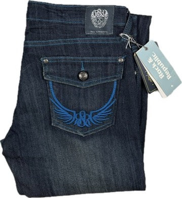 NWT- Rock & Republic Y2K Mens 'Floyd' Stretch Straight Jeans - Size 30