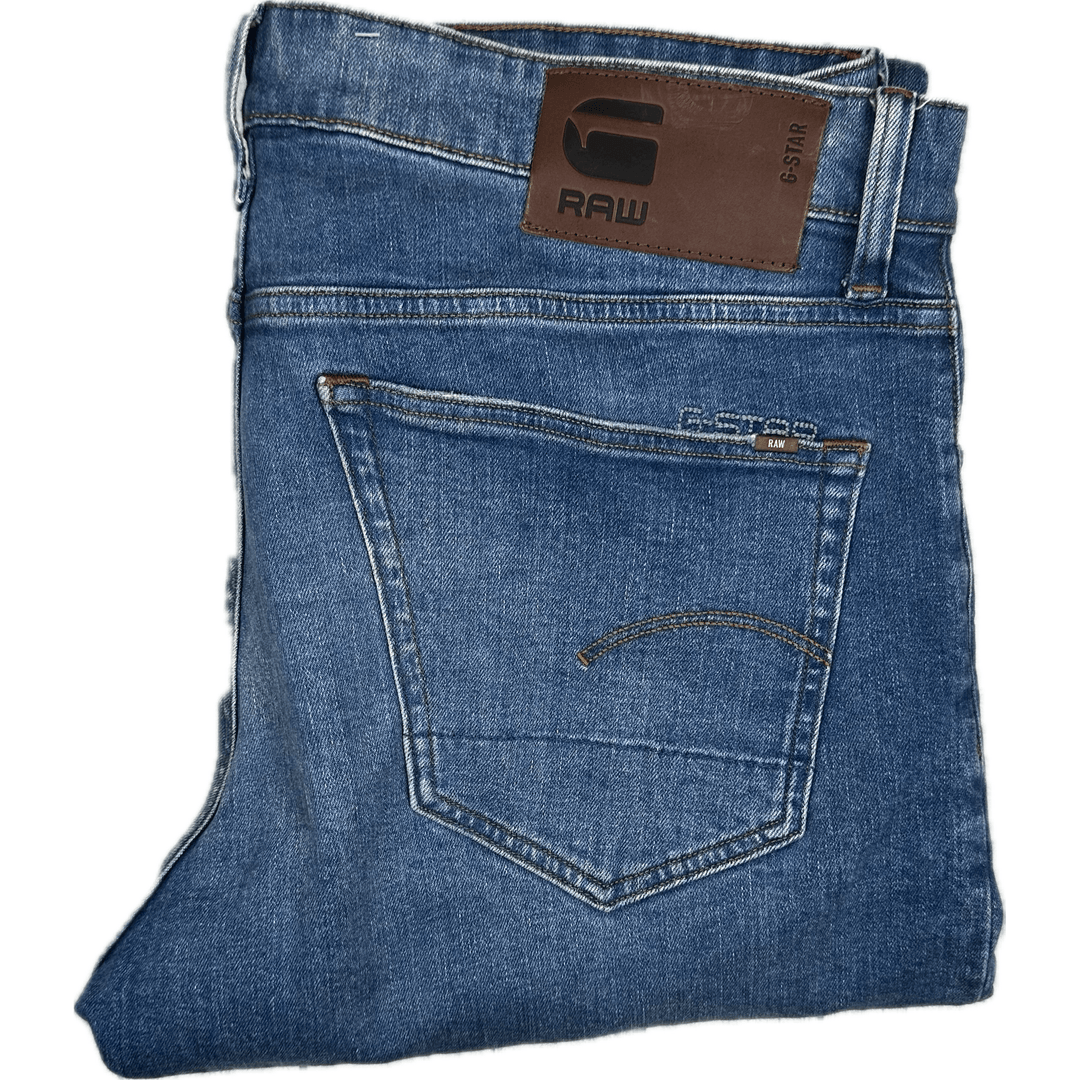 G Star 3301 'Straight Tapered' Stretch Mens Jeans -Size 34 - Jean Pool