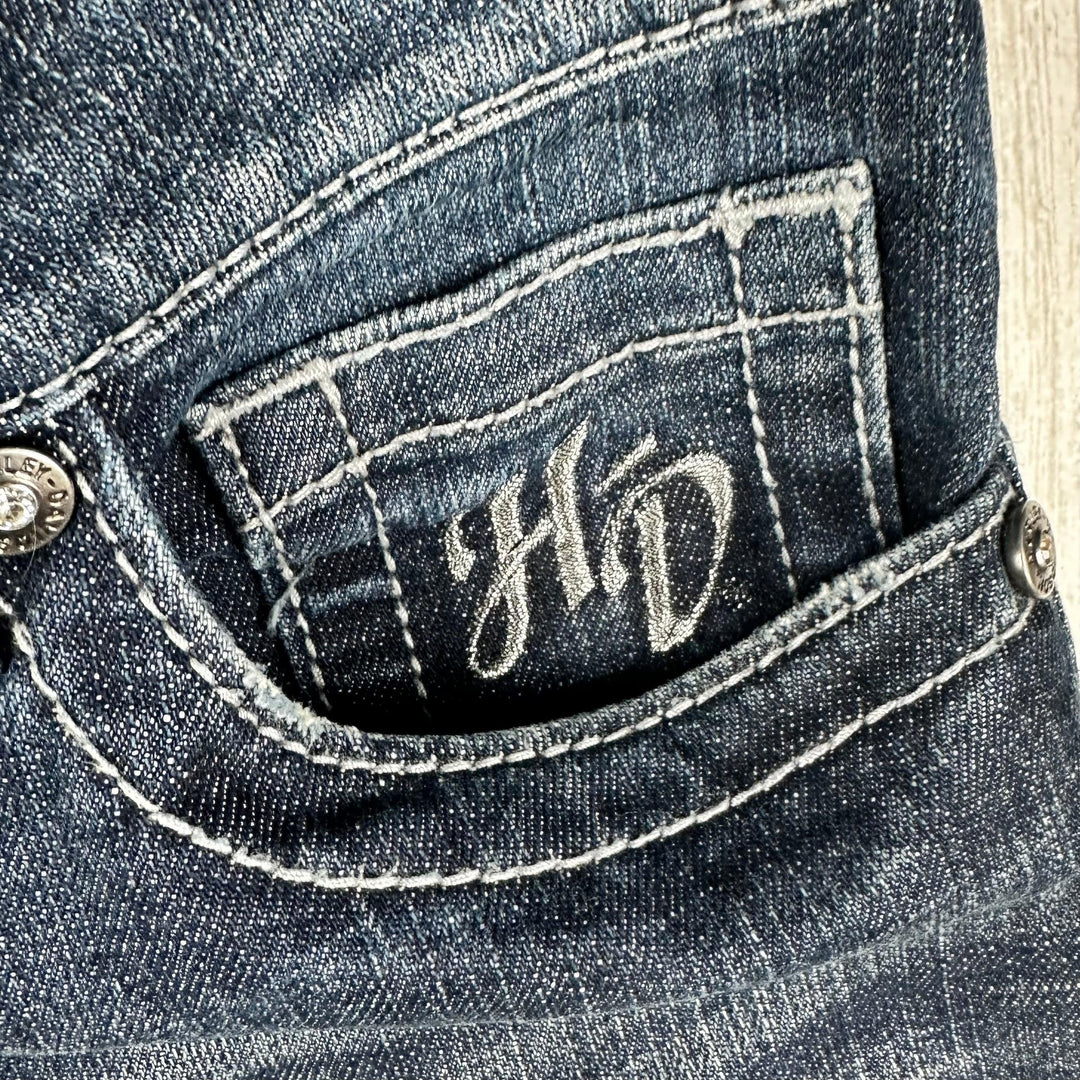 Harley Davidson Ladies Bootleg Jeans - Size 32 or 14 - Jean Pool