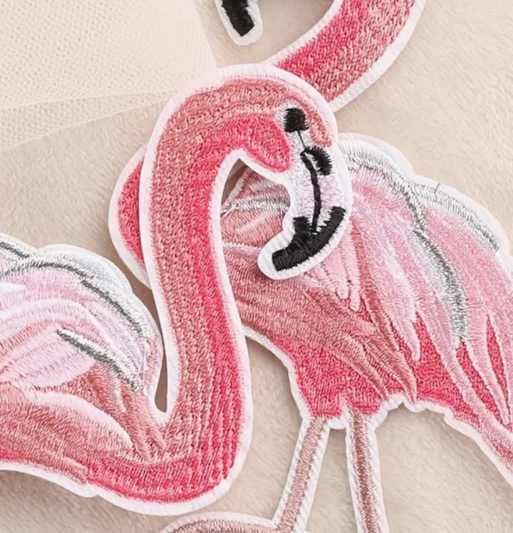 Flamingo XLarge- Embroidered Cloth Patch