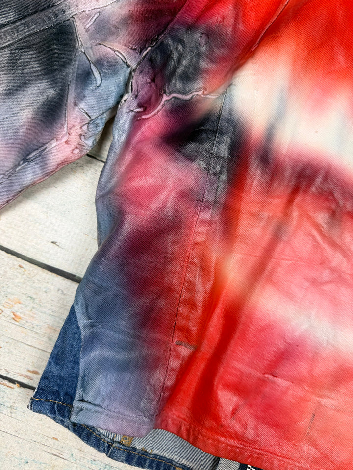 NWT -Diesel ‘De-Smily FSD’ Printed Denim Jacket - Size XXS