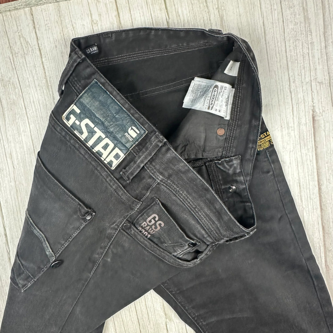 G Star RAW 'Defend Super Slim' Aged Black Jeans -Size 30S