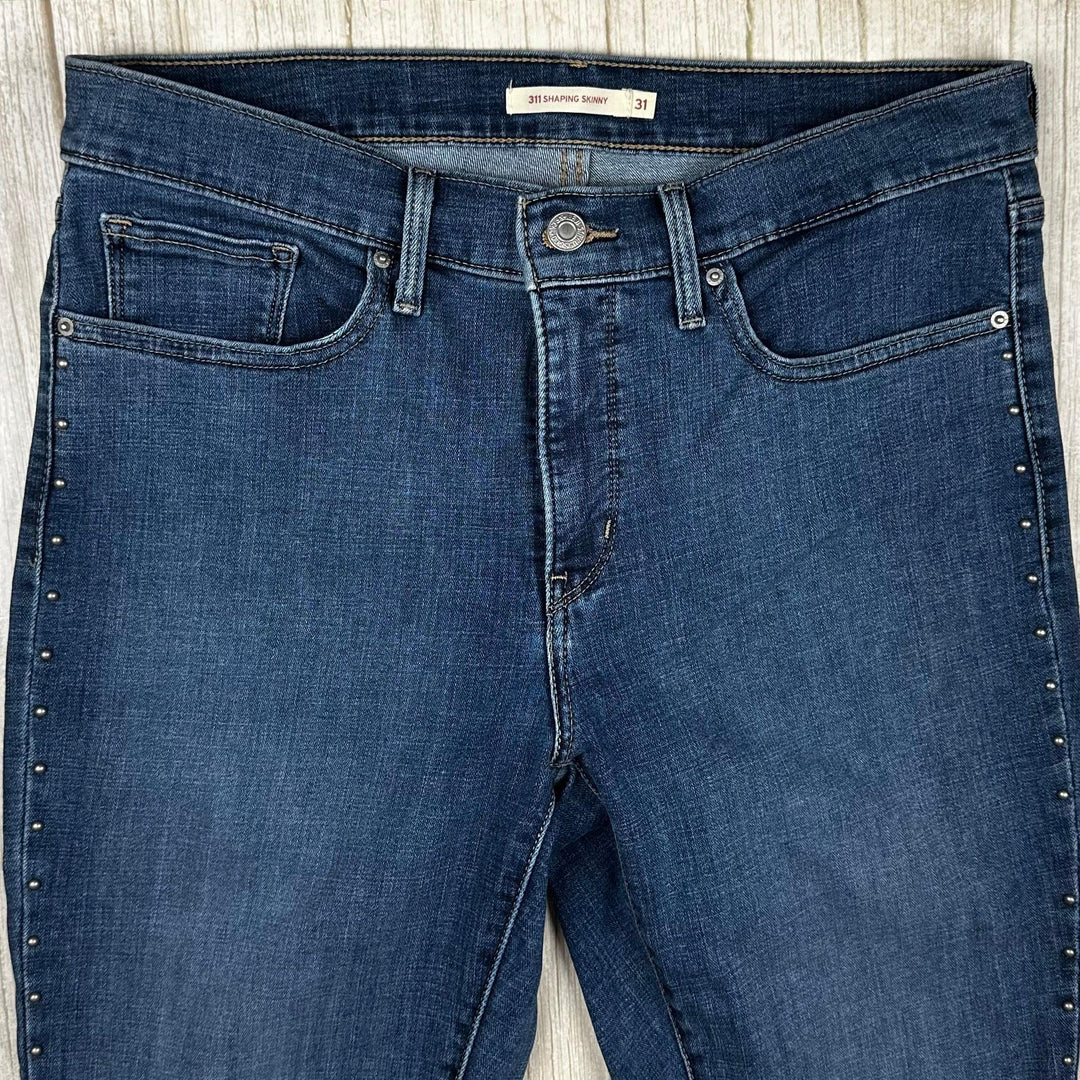 Ladies Levis 311 Shaping Skinny Studded Jeans - Size 31