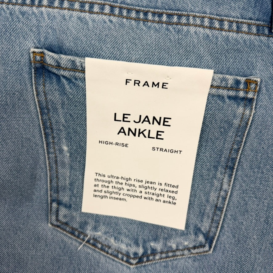 NWT- Frame Denim 'Le Jane Ankle'  Distressed Jeans -Size 33