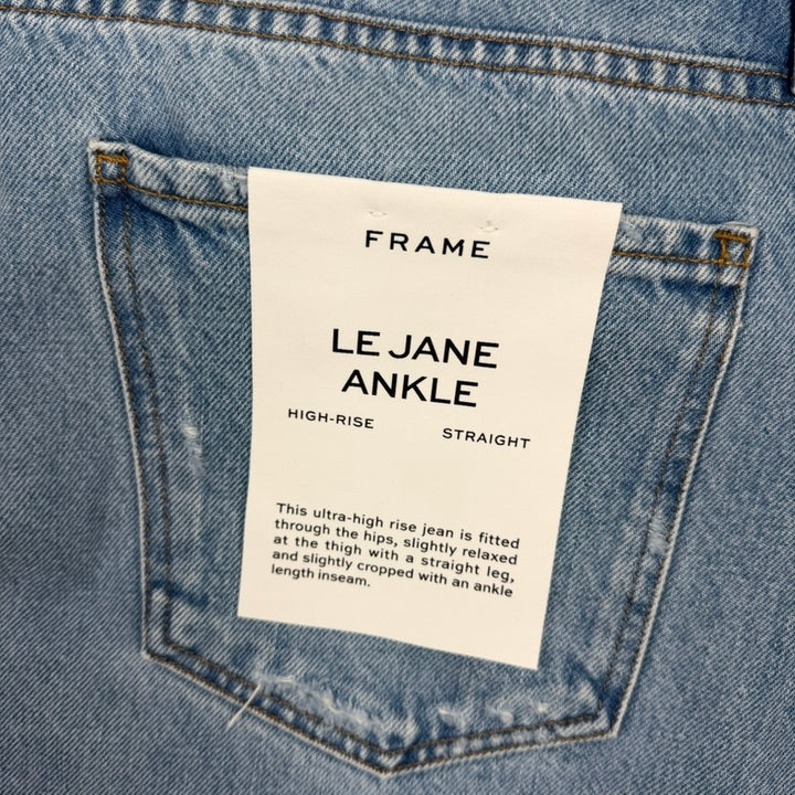 NWT- Frame Denim 'Le Jane Ankle'  Distressed Jeans -Size 33