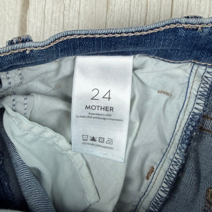 Mother 'The Hustler Ankle Fray' Boot Crop Jeans - Size 24