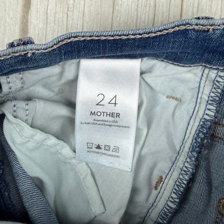 Mother 'The Hustler Ankle Fray' Boot Crop Jeans - Size 24