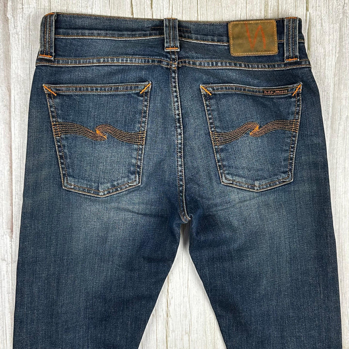 Nudie Jeans Co. 'Tube Tom' Org Blue Nights Jeans - Size 29/32 - Jean Pool