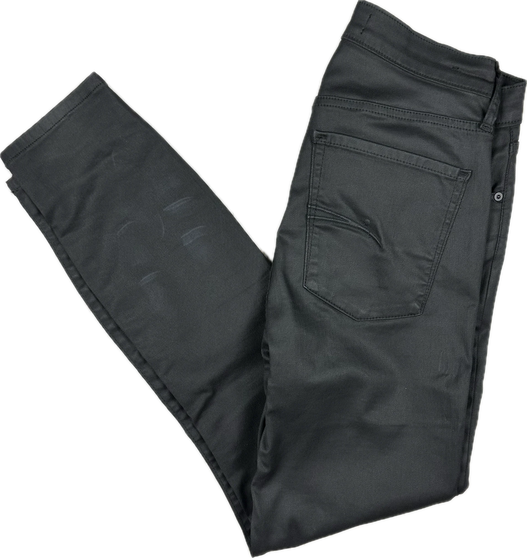 NOBODY Cult  Skinny Ankle High Rise Coated Black Jeans- Size 31