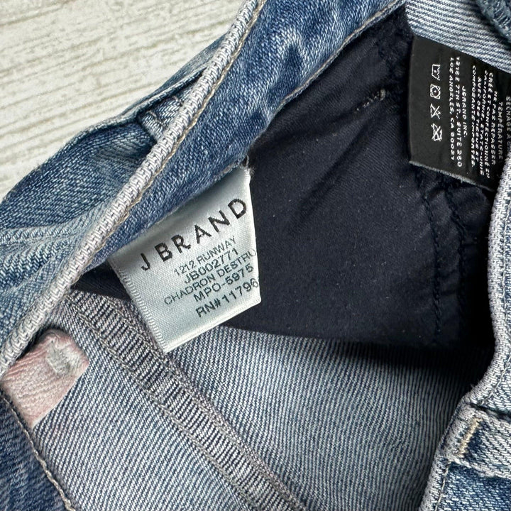 J Brand 'Runway' Chadron Destruct High Rise Straight - 26" - Jean Pool