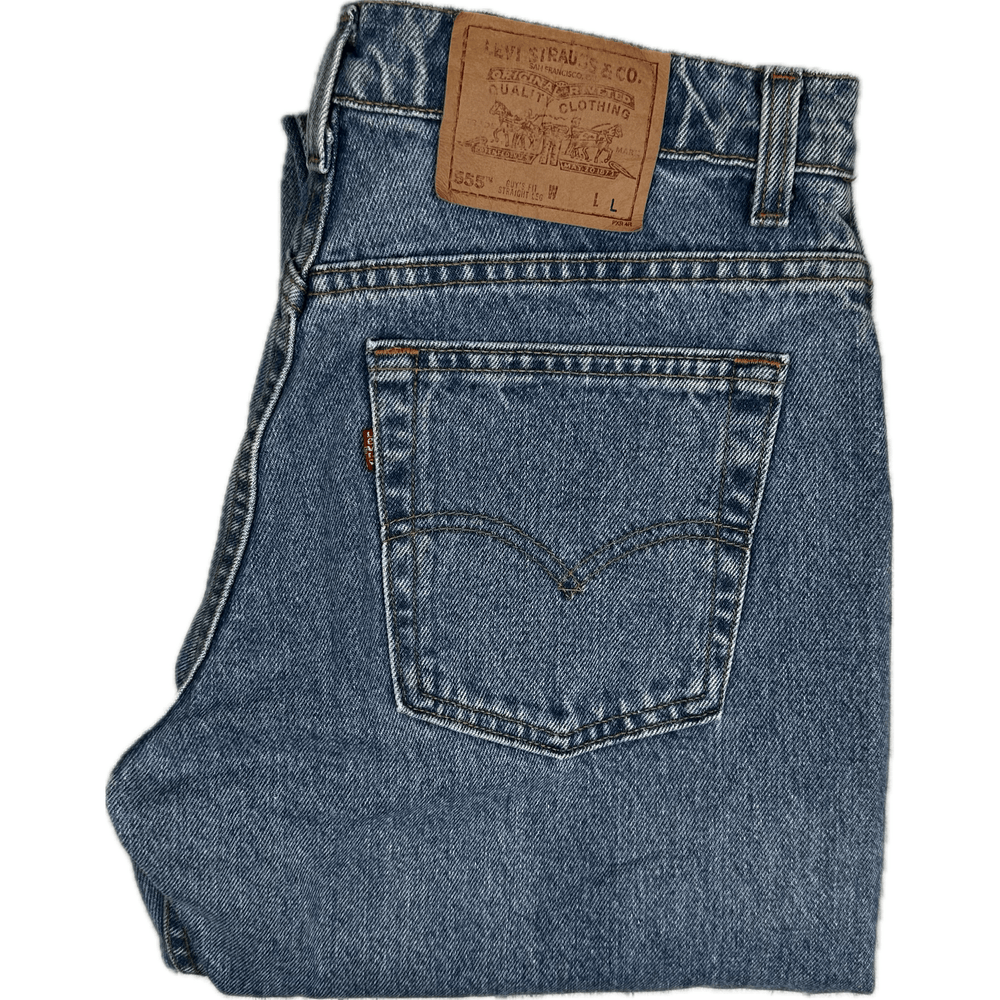 Levis 555 USA Made Vintage 90's Denim Jeans - Size 9 - Jean Pool