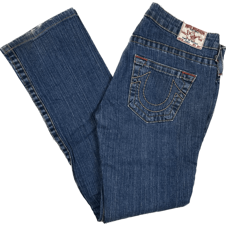 True Religion Low Rise Straight Leg 'Johnny' Jeans- Size 28 - Jean Pool