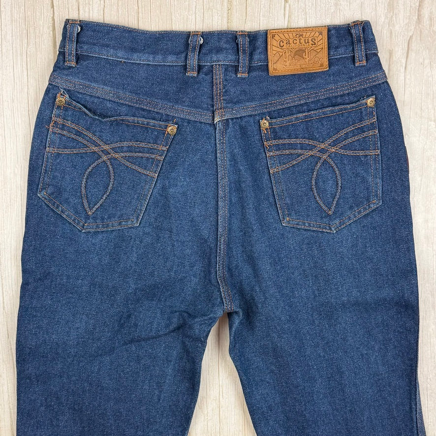 Cactus 1980s Vintage Slim Straight Ladies Jeans- Suit Size 7/8