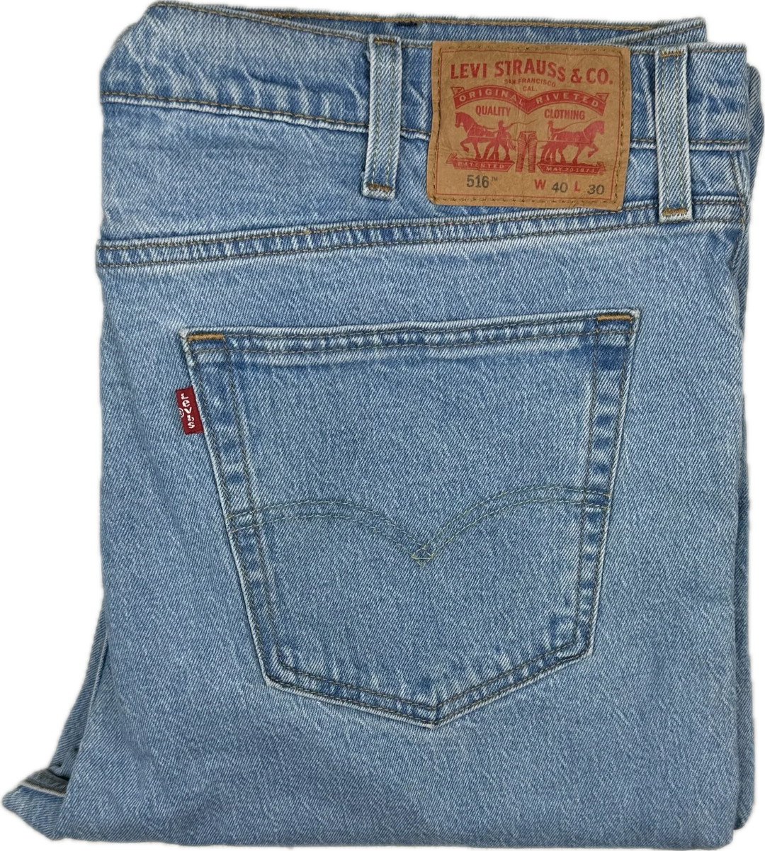 Levis 516 Straight Leg Denim Jeans - Size 40S
