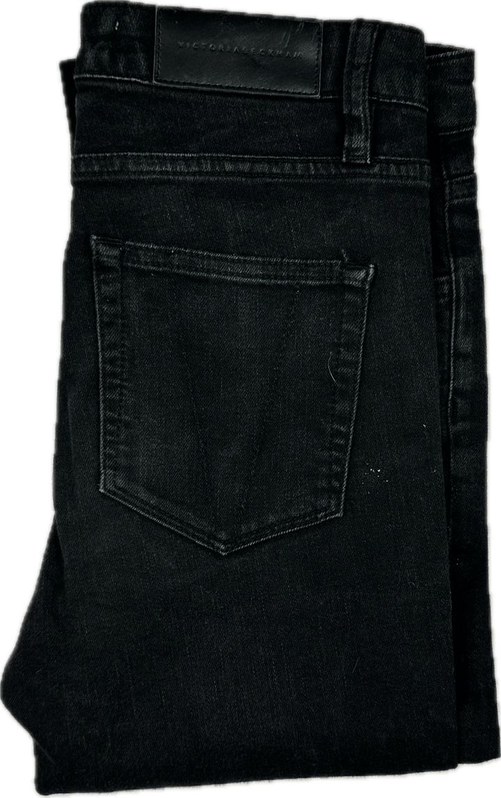 Victoria Beckham Jeans High Rise Skinny Black Jeans - Size 25"