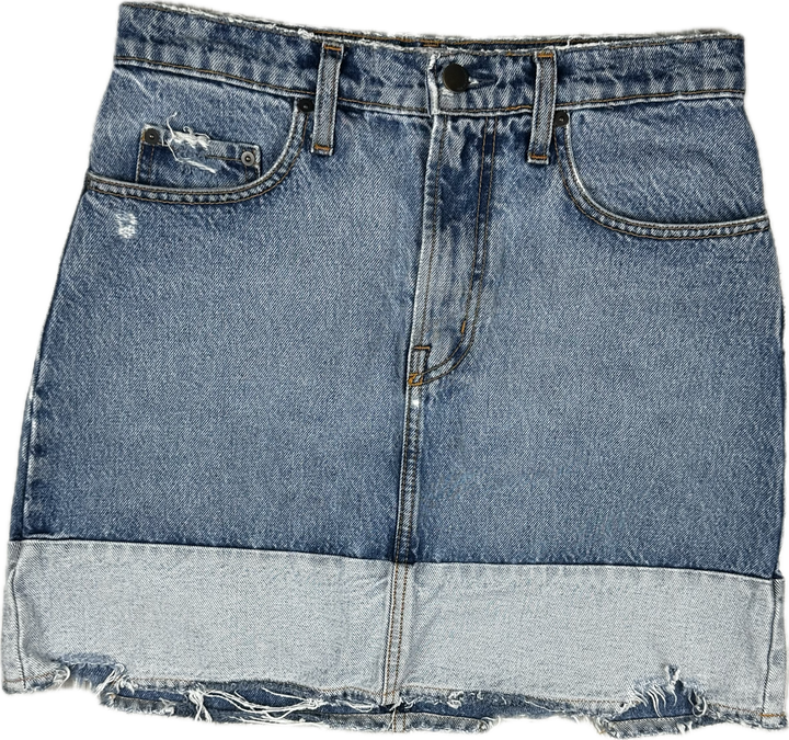 Nobody Raw Hem 'Reverse' Denim Skirt - Size 27