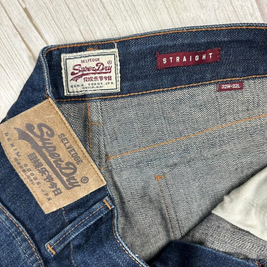 Super Dry Mens Selvedge.Straight Fit Jeans -Size 32/32