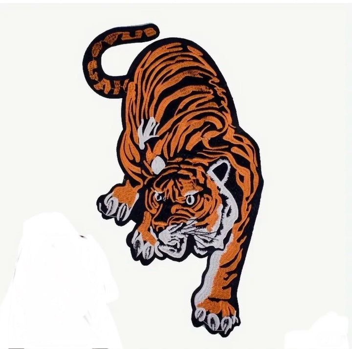 Tiger XL Jacket Patch -  Embroidered Iron On Patch