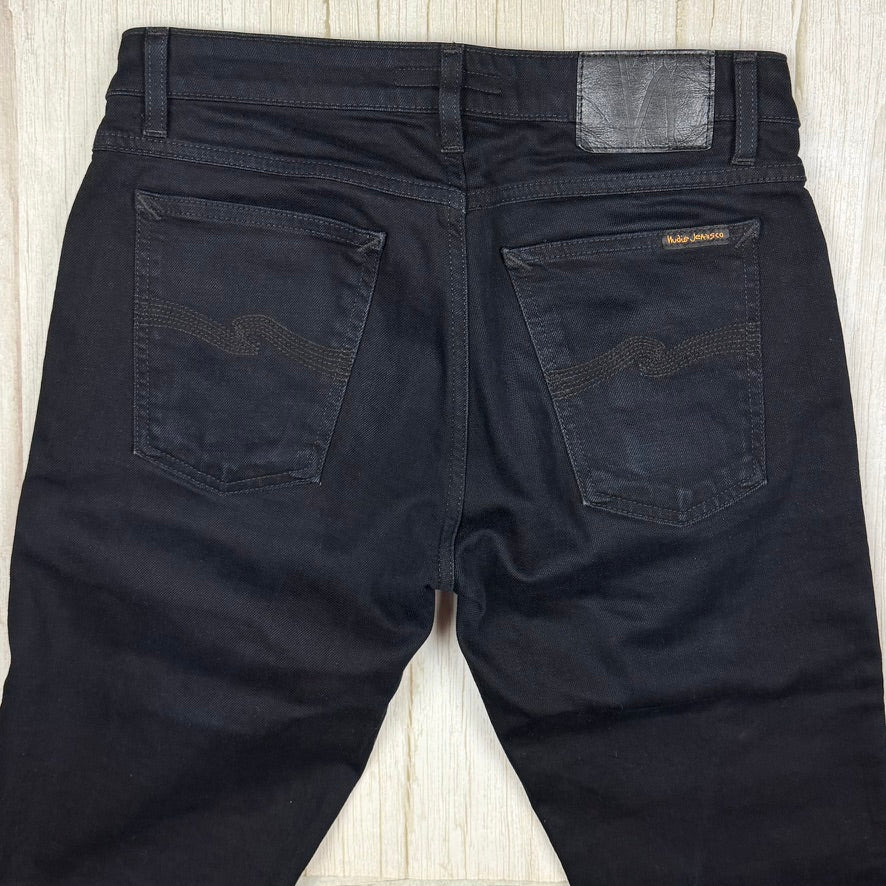 Nudie 'Skinny Lin' Black Black Wash Denim Jeans- Size 30/32
