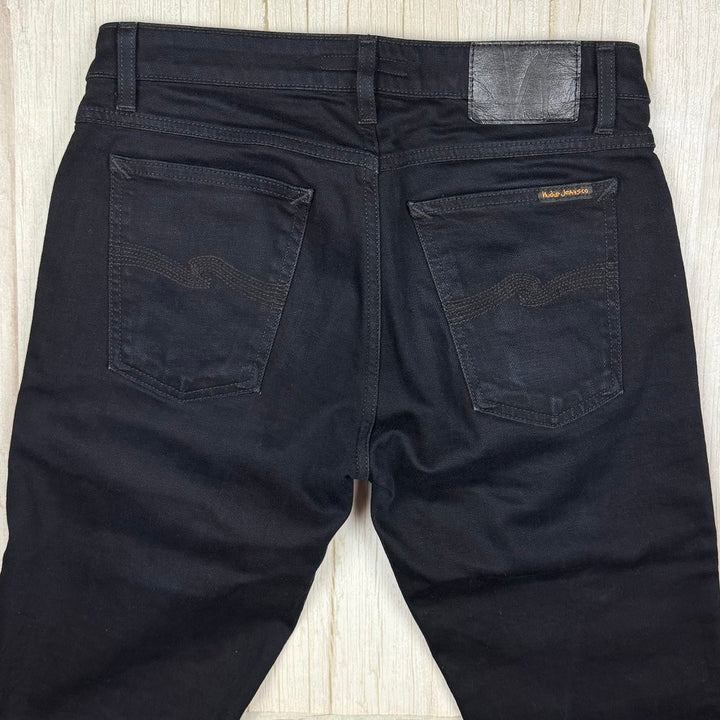 Nudie 'Skinny Lin' Black Black Wash Denim Jeans- Size 30/32