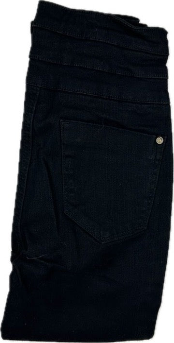 Kitten D'Amour High Skinny Exposed Button Black Jeans- Size 24