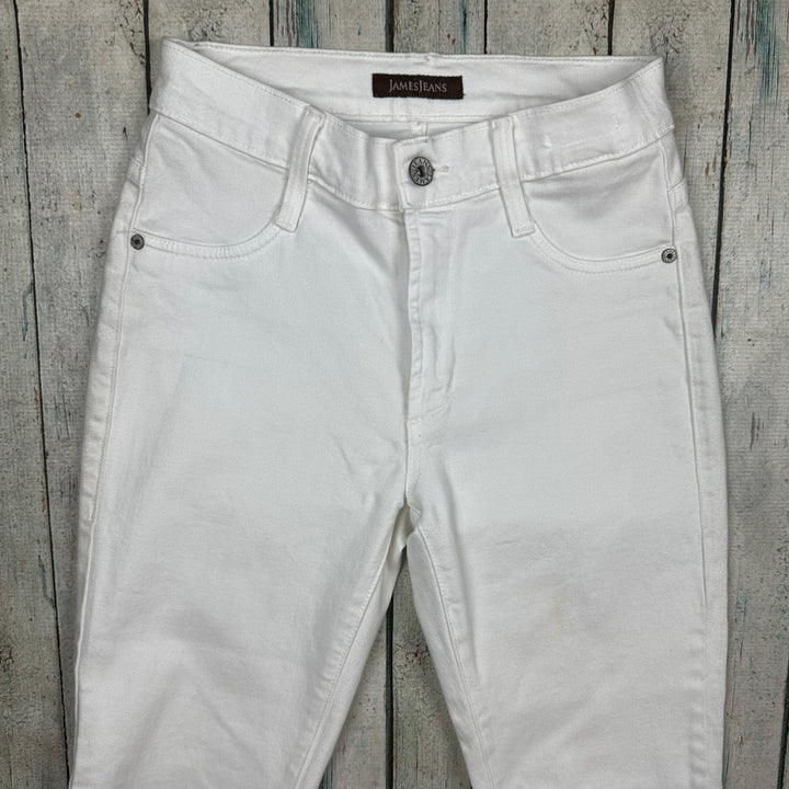 James Jeans White 'High Class Edition' Stretch Denim Jeans -Size 25 - Jean Pool