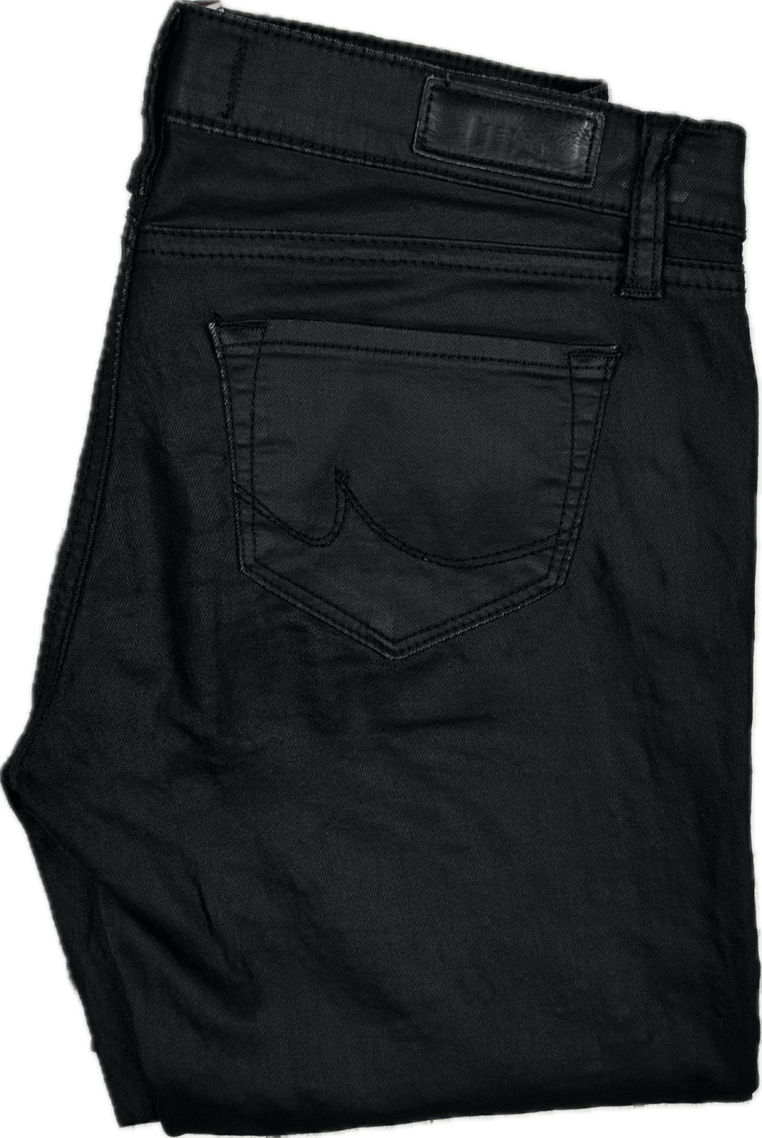 LTB Ladies Low Rise Coated Black Skinny Jeans -Size 26 - Jean Pool