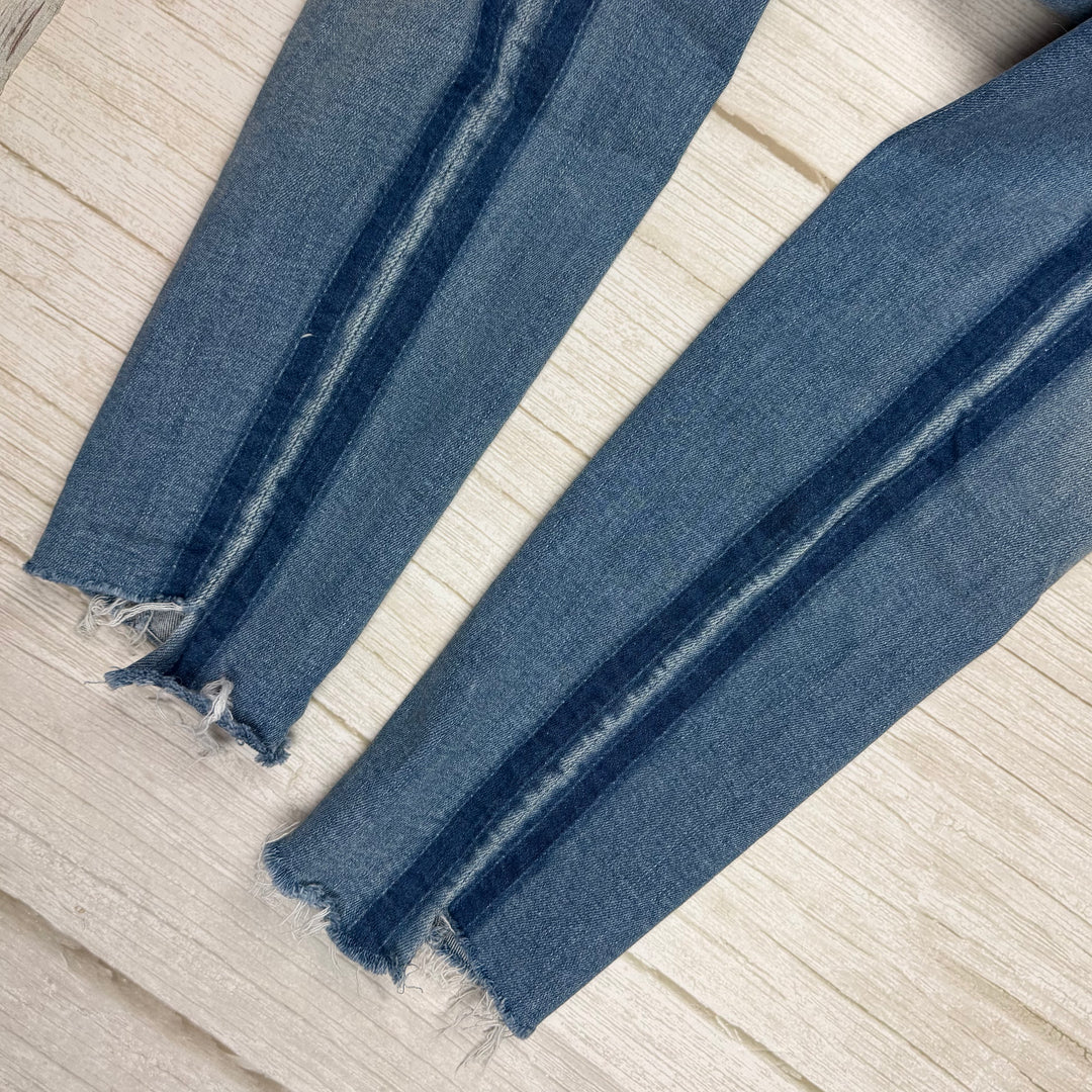 Mother 'The Stunner Zip Ankle Step Fray' Light Kitty Racer Jeans - Size 27