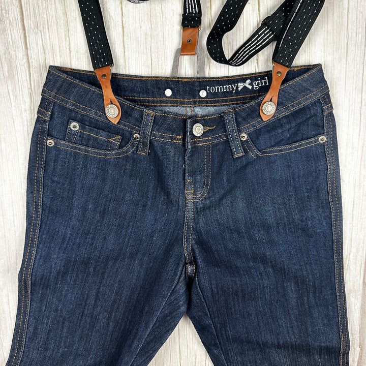 Tommy Girl Suspender Slim Fit Jeans - Size 7/8