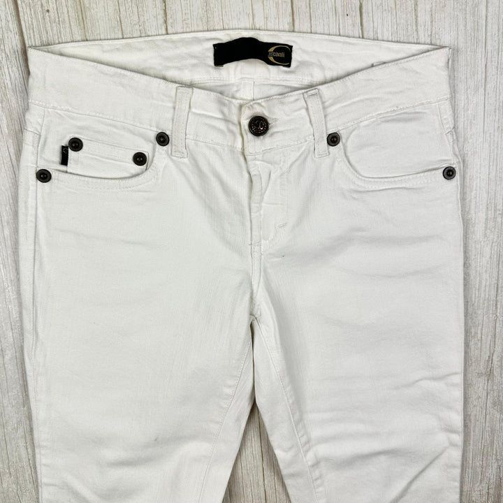 Just Cavalli Italian Ladies White Slim Straight Jeans - Size 27 - Jean Pool