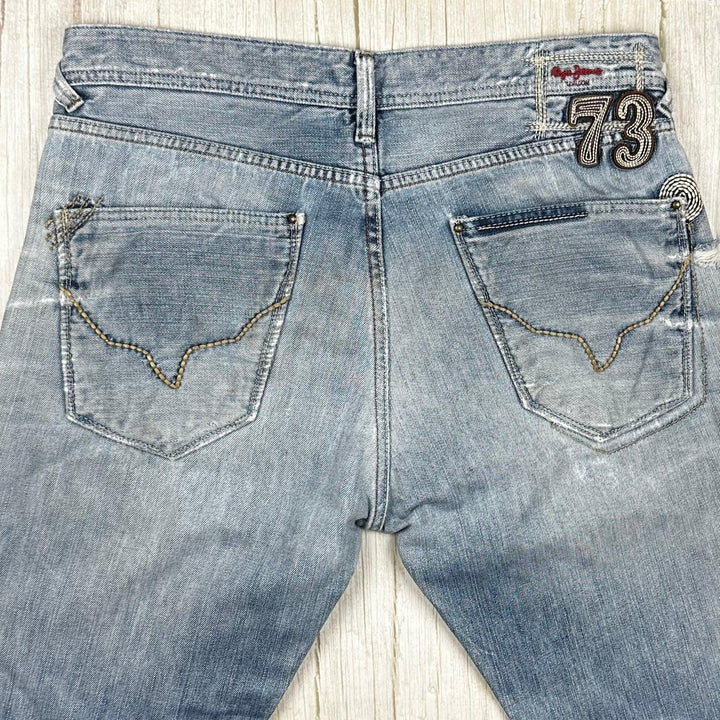 Pepe London Mens 'Havoc' Relaxed Logo Jeans- Size 34
