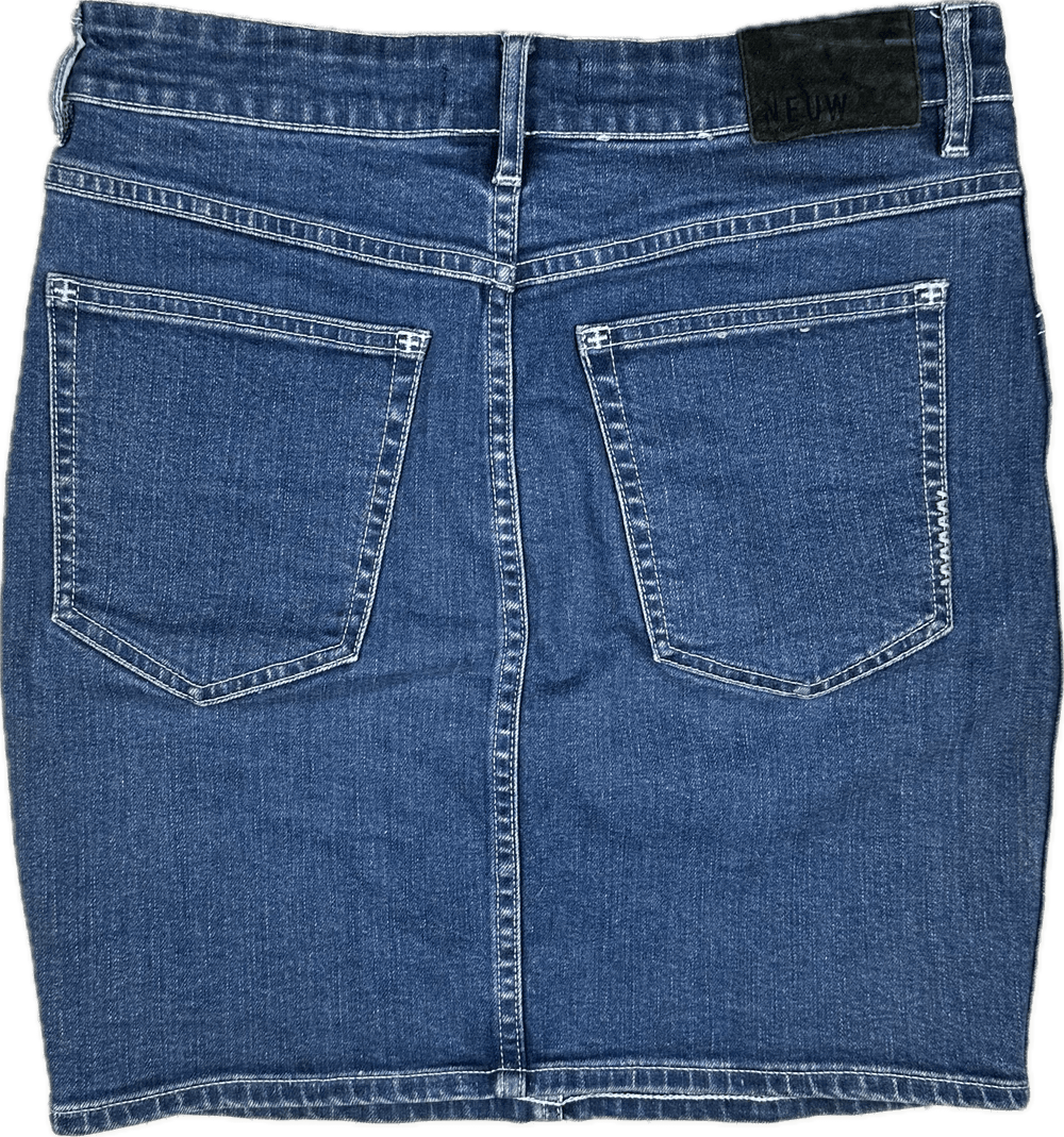 Neuw Denim Stretch Jeans Skirt - Size 11 - Jean Pool