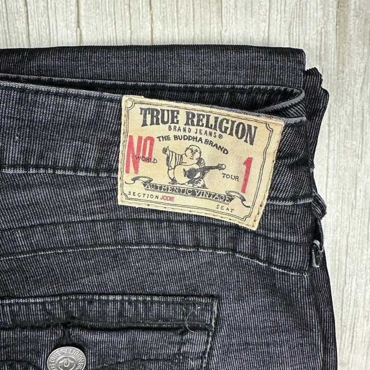 True Religion Charcoal Cord Stretch 'Jodie' Jeans- Size 28