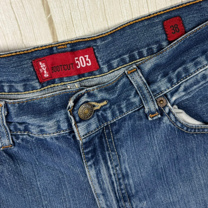Mens Levis Bootcut 503 Denim Jeans - Size 38R