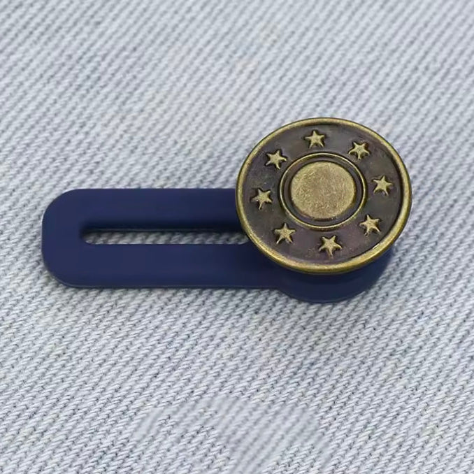 Jeans Waist Brass Star Extender Button - Mending is better than ending!